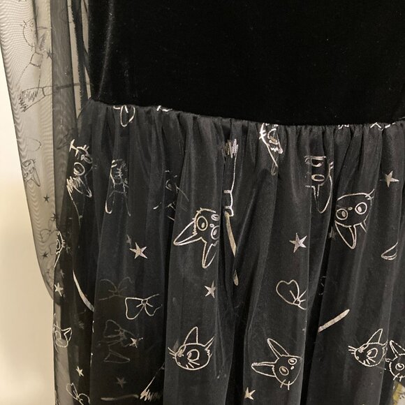 Hot Topic Black Mini Dress with Sheer Sleeves Kiki’s Delivery Service - Picture 3 of 6